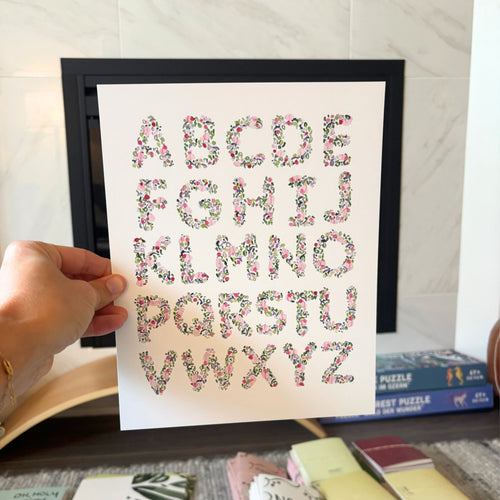 Abstract Alphabet Art Print - 8x10