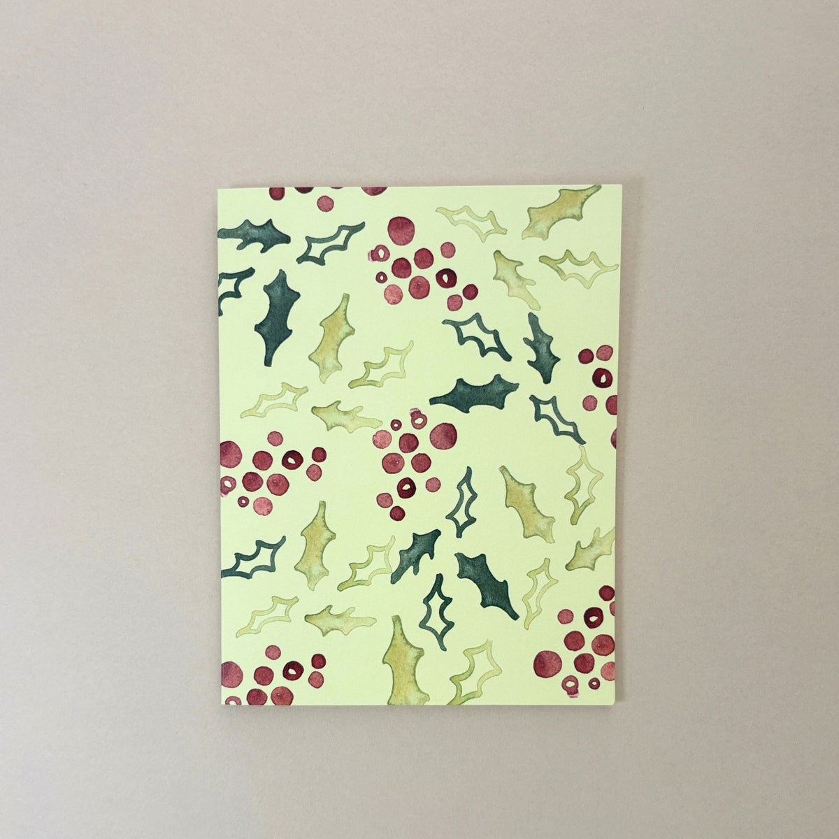 Holly Holiday Greeting Card