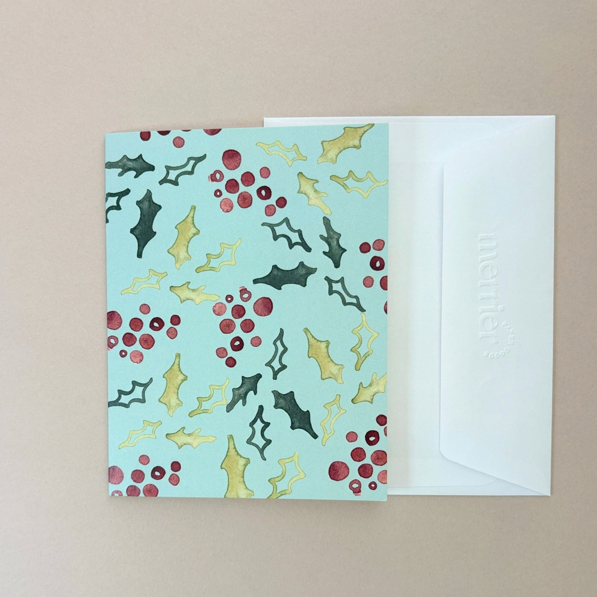 Holly Holiday Greeting Card