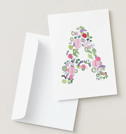 Abstract Monogram Card