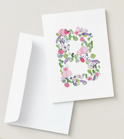 Abstract Monogram Card