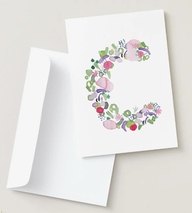Abstract Monogram Card