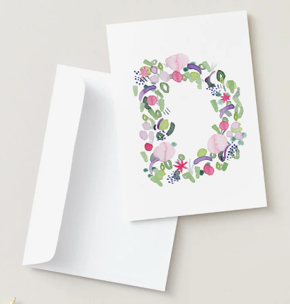 Abstract Monogram Card
