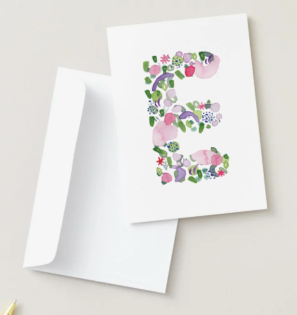 Abstract Monogram Card