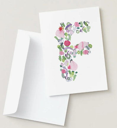 Abstract Monogram Card