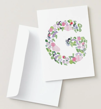 Abstract Monogram Card