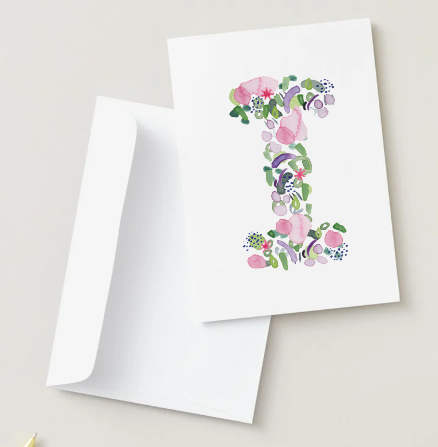 Abstract Monogram Card