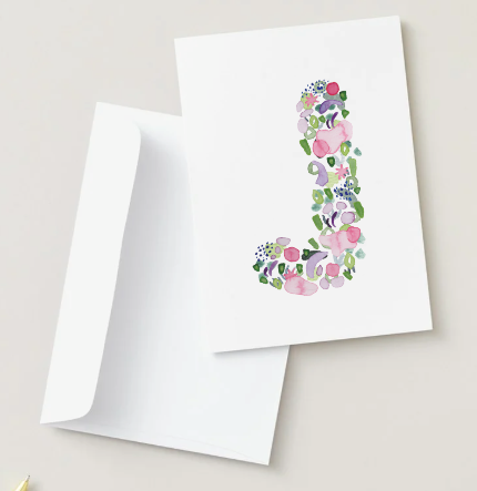 Abstract Monogram Card