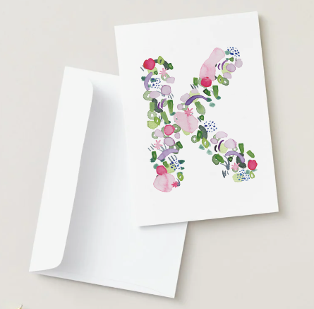 Abstract Monogram Card