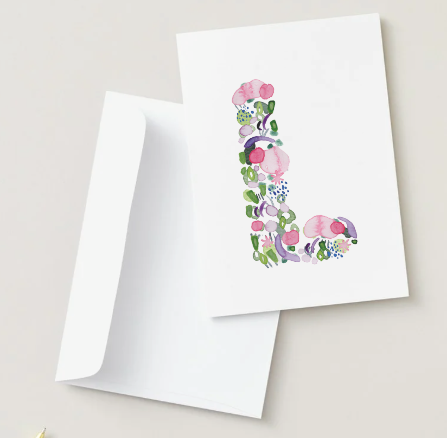 Abstract Monogram Card