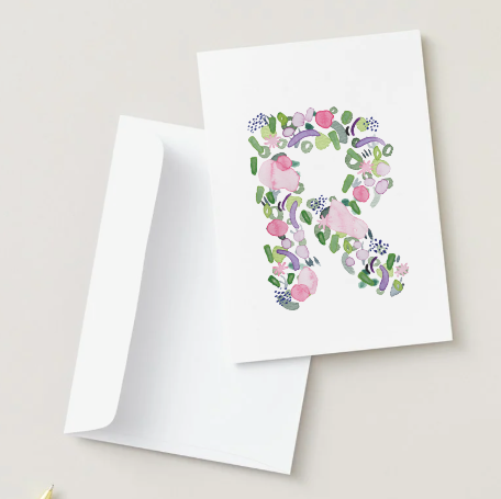 Abstract Monogram Card