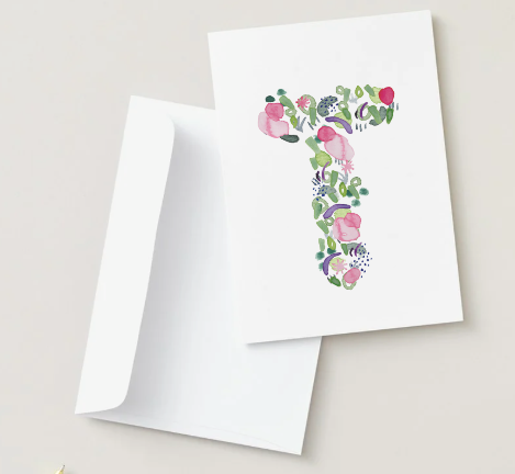 Abstract Monogram Card