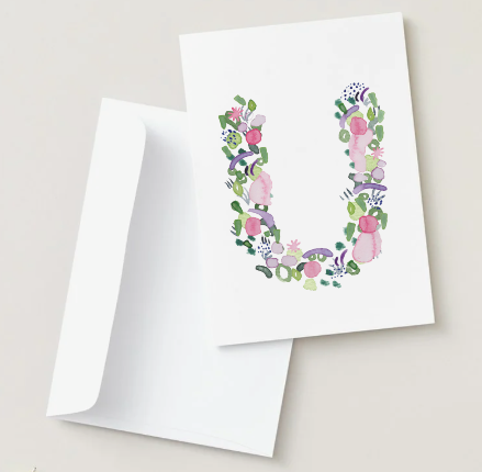 Abstract Monogram Card