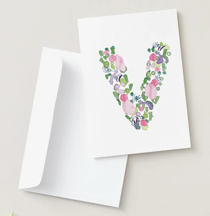 Abstract Monogram Card