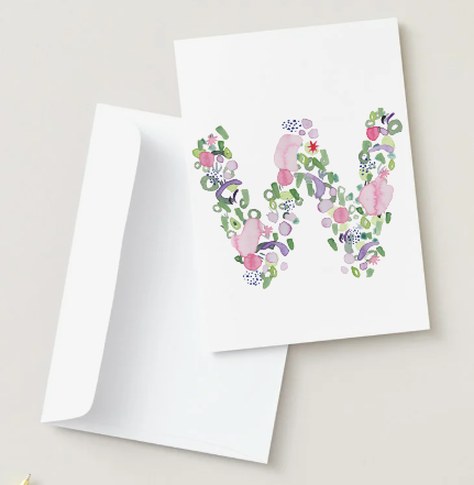Abstract Monogram Card