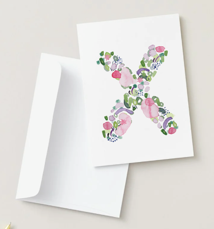Abstract Monogram Card