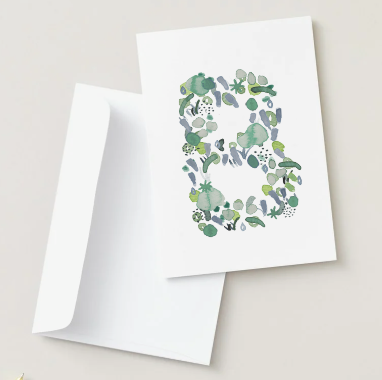 Abstract Monogram Card