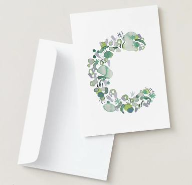 Abstract Monogram Card