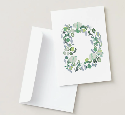 Abstract Monogram Card