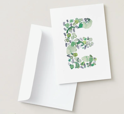Abstract Monogram Card