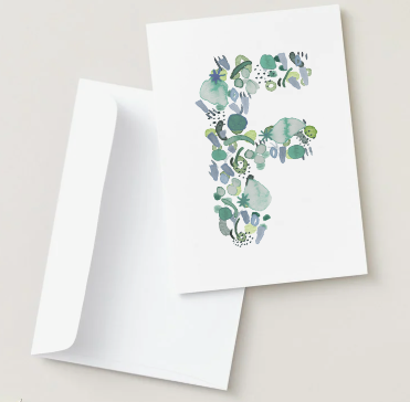 Abstract Monogram Card