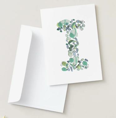 Abstract Monogram Card