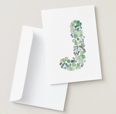 Abstract Monogram Card