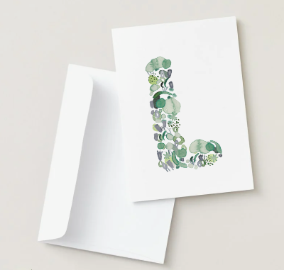 Abstract Monogram Card