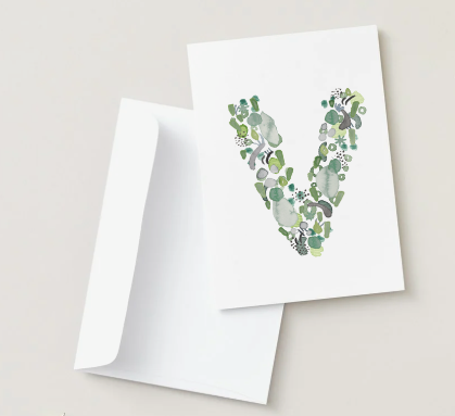 Abstract Monogram Card