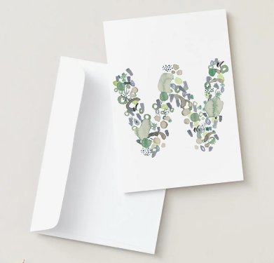 Abstract Monogram Card