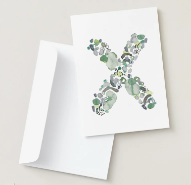 Abstract Monogram Card
