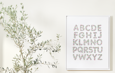 Abstract Alphabet Print