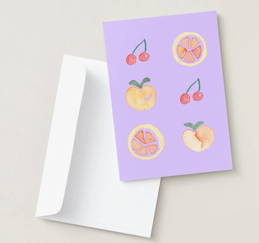 Citrus Cherries Card