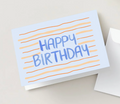 Orange Stripes Birthday Card