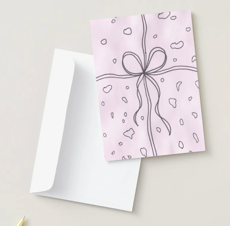 Pink Present Card