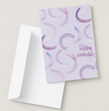 Purple Swirl Birthday Card