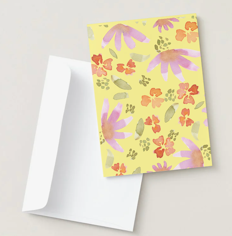 Yellow Wildflowers Card